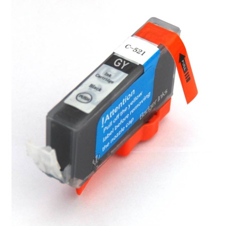 ✅ Cartouche compatible CANON CLI-521GY gris couleur gris en stock