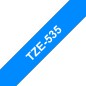 Ruban compatible Brother TZe535 - Texte blanc sur fond bleu - Largeur 12 mm x 8 mètres