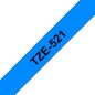 Ruban compatible Brother TZe521 - Texte noir sur fond bleu