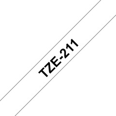 Ruban compatible Brother TZe211 - Texte noir sur fond blanc