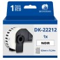 Étiquettes compatibles Brother DK22212 - Largeur 62 mm x 15,24 mètres - Texte noir sur fond blanc Étiquettes compatibles Brother DK22212 - Largeur 62 mm x 15,24 mètres - Texte noir sur fond blanc