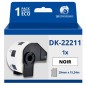 Étiquettes compatibles Brother DK22211 - Largeur 29 mm x 15,24 mètres - Texte noir sur fond blanc Étiquettes compatibles Brother DK22211 - Largeur 29 mm x 15,24 mètres - Texte noir sur fond blanc