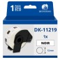 Étiquettes compatibles Brother DK11219 - Circulaires - Diamètre 12 mm - 1200 Unités - Texte Noir sur Fond Blanc Étiquettes compatibles Brother DK11219 - Circulaires - Diamètre 12 mm - 1200 Unités - Texte Noir sur Fond Blanc