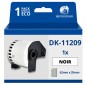 Étiquettes compatibles Brother DK11209 - 29x62 mm - 800 unités - Texte noir sur fond blanc Étiquettes compatibles Brother DK11209 - 29x62 mm - 800 unités - Texte noir sur fond blanc