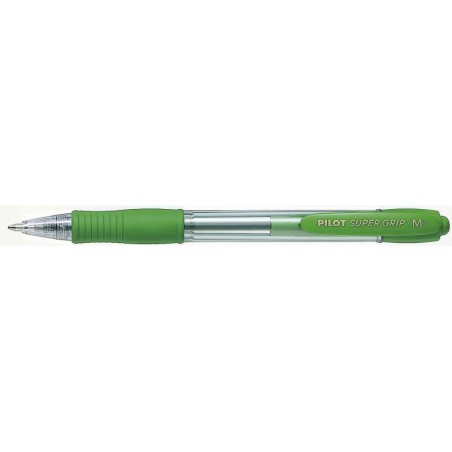 stylo bille transparent grip vert