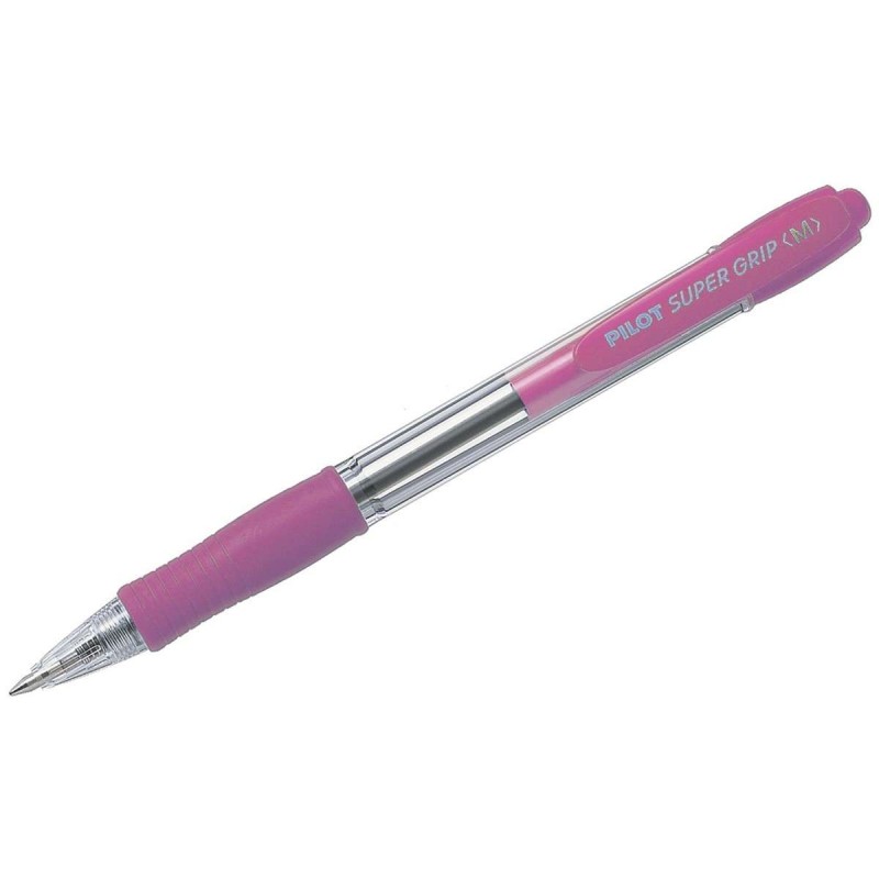 Stylo bille Pilot SuperGrip rose lot de 12