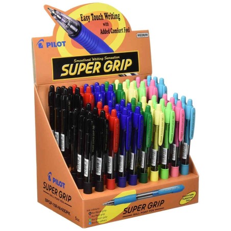 présentoir stylos bille Pilot multicolores