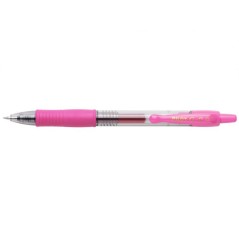 stylo gel rose grip transparent