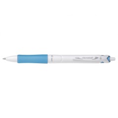 stylo bille blanc bleu rétractable
