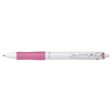Stylo bille blanc rose grip