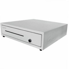 tiroir-caisse blanc serrure fente