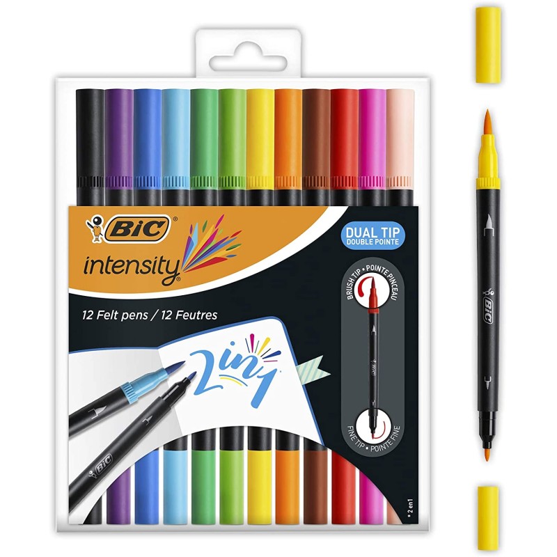 Bic Intensity Dual Tip 12 Mkr. - Pt. fine Bic Intensity Dual Tip 12 Mkr. - Pt. fine