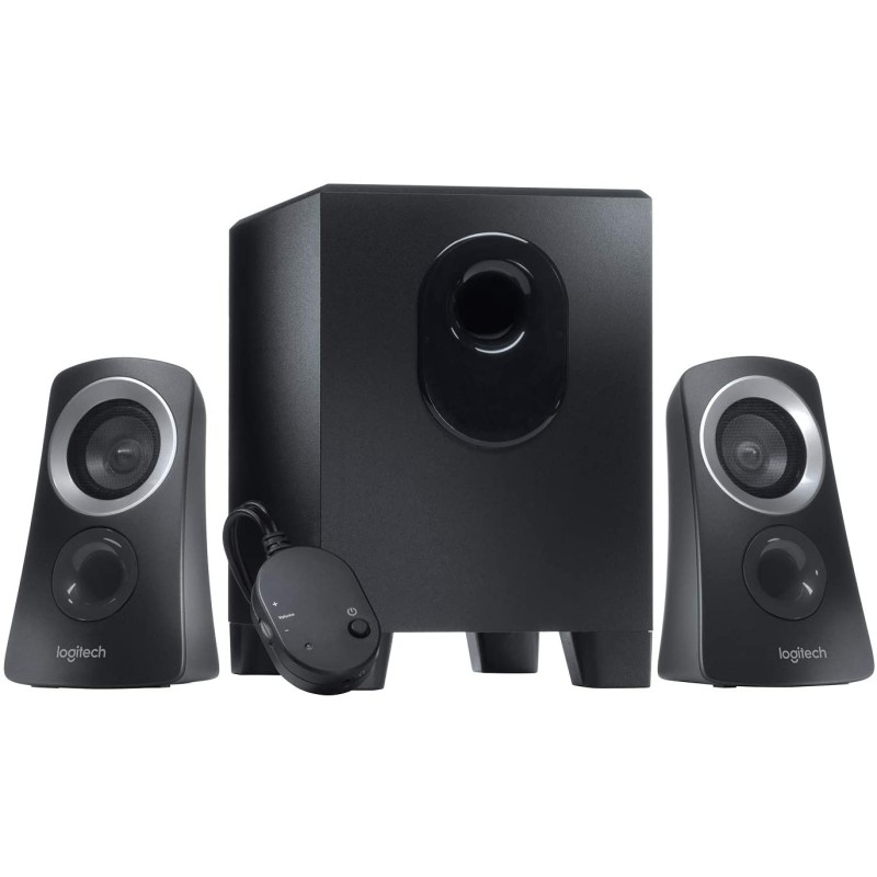 Système d'enceintes Logitech Z313 2.1 50W - Caisson de basses 15W - Entrée Jack 3,5 mm - Couleur noire