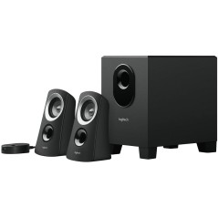 Système d'enceintes Logitech Z313 2.1 50W - Caisson de basses 15W - Entrée Jack 3,5 mm - Couleur noire