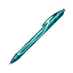 stylo gel turquoise clip élégant