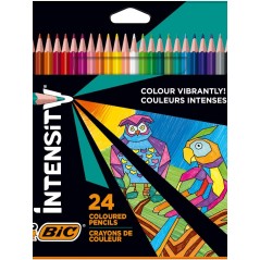 ✅ Bic Intensity Color Up 24 Crayons Triangulaires couleur en stock