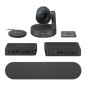 Kit de visioconférence Logitech Rally Caméra PTZ Ultra HD 4K USB-C 3.0 - Haut-parleur avec annulation d'écho - Microphone avec