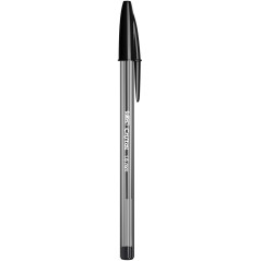 stylo bille transparent capuchon noir