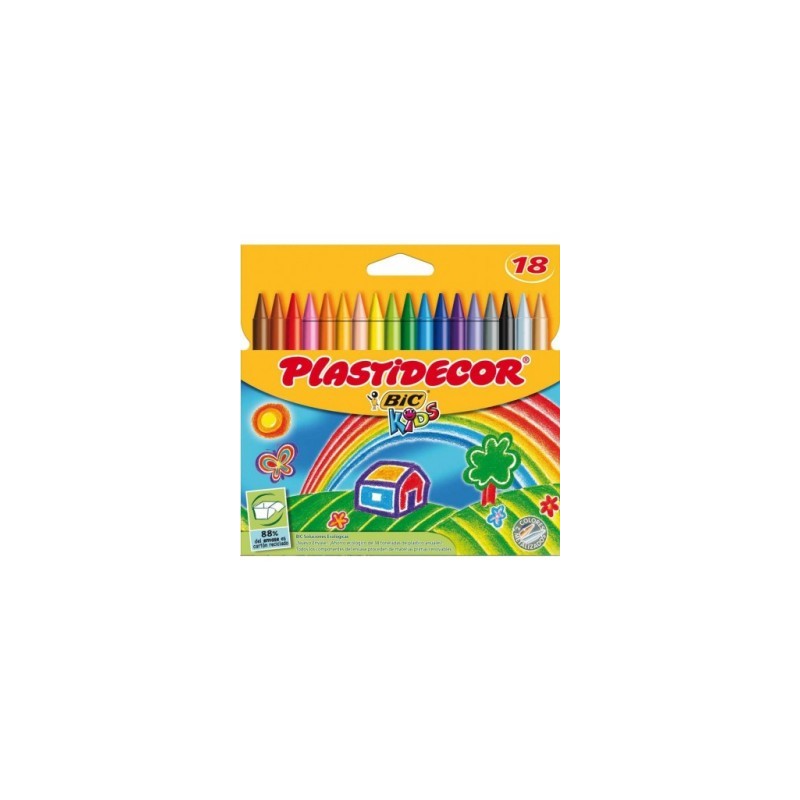 Bic Kids Plastidecor 18 Crayons Cire