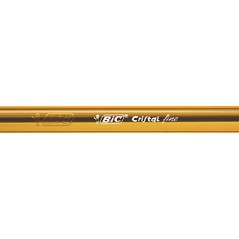 Stylo bille jaune transparent Bic