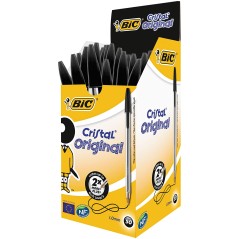 Boîte stylos Bic Cristal noire