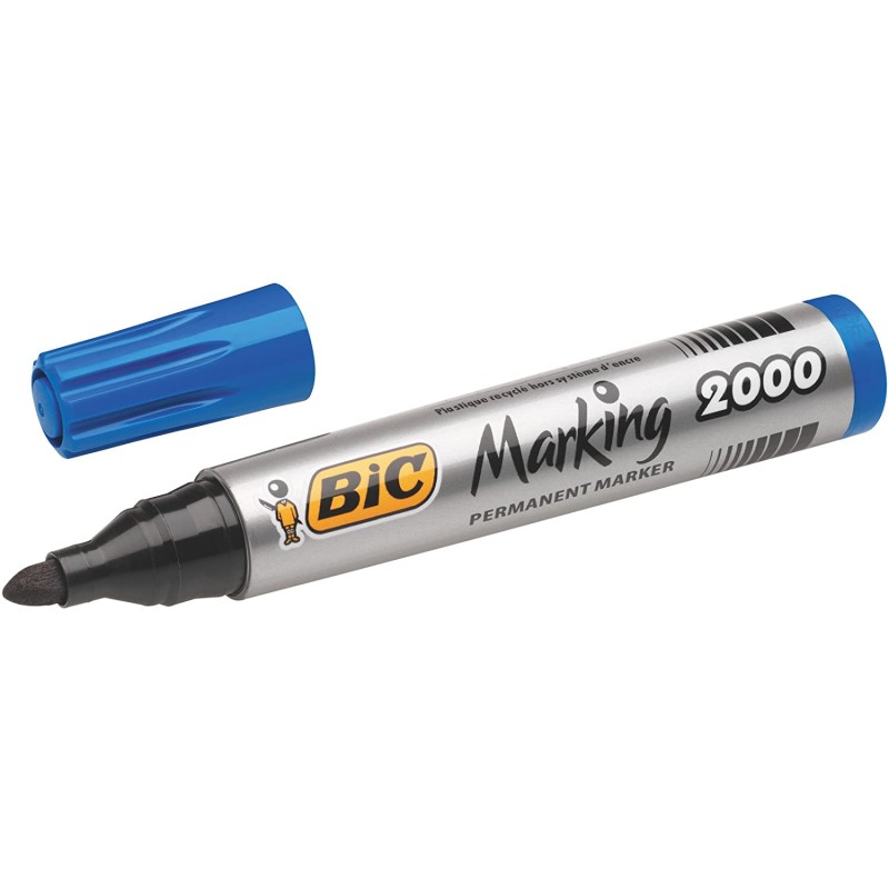 Marqueur permanent Bic Marking bleu lot de 12 Marqueur permanent Bic Marking bleu lot de 12