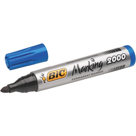 Marqueur permanent Bic corps argenté