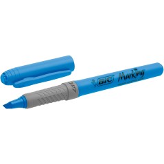 surligneur bleu grip Bic