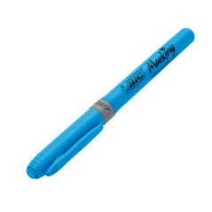 marqueur bleu Bic corps plastique