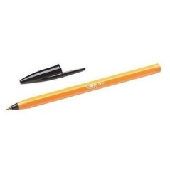 stylo bille orange capuchon noir