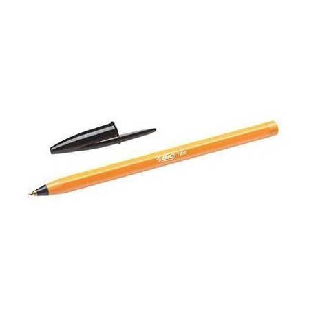 stylo bille orange capuchon noir