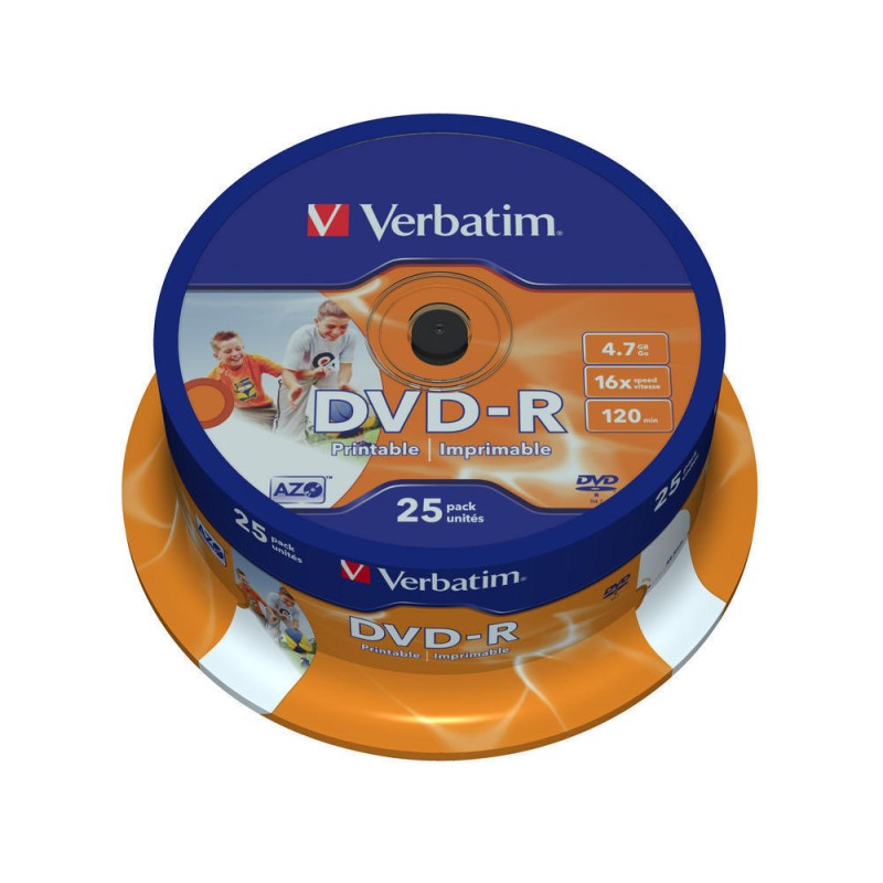 Verbatim DVD-R imprimables 16x 4,7 Go (Tarrine 25 unités)