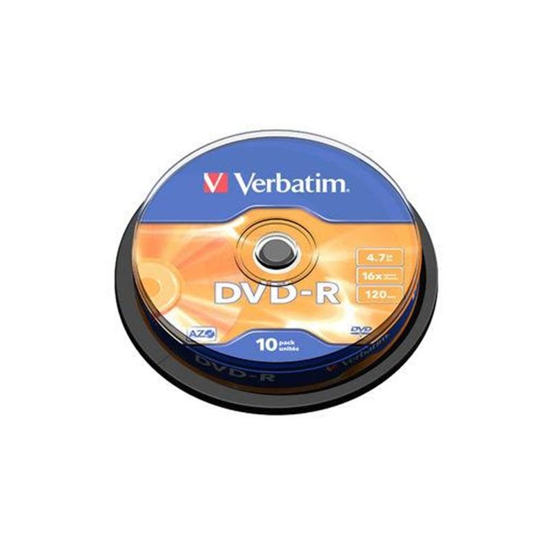 Verbatim DVD-R 16x 4,7 Go (Tarrina 10 Unités)