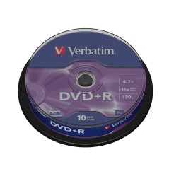 Verbatim DVD+R 16x 4,7 Go (Tarrina 10 Unités)