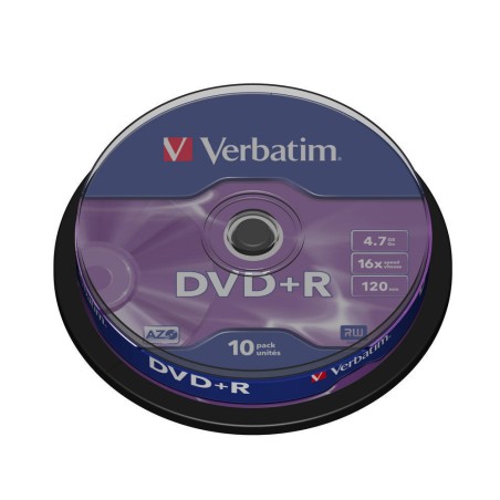 Verbatim DVD+R 16x 4,7 Go (Tarrina 10 Unités)