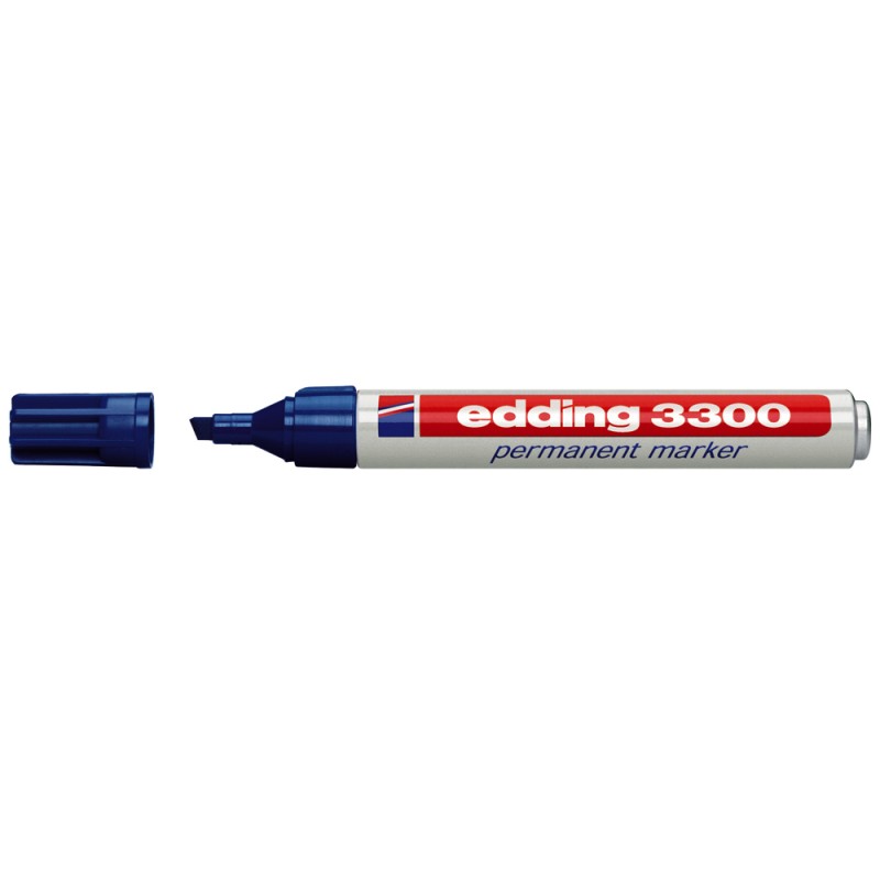 Edding 3300 Marqueur Permanent Bleu Lot de 10