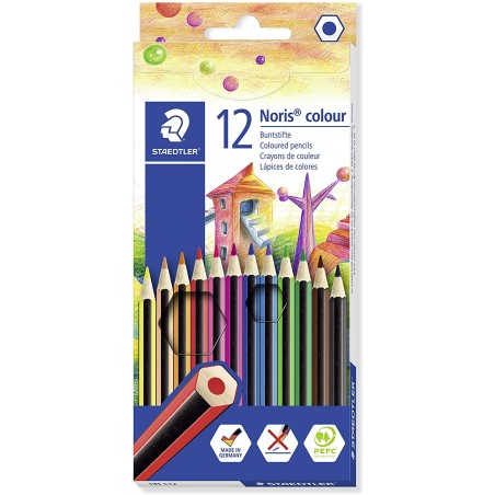 ✅ Staedtler Noris Color 185 Lot 12 Crayons couleur en stock