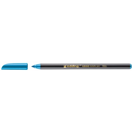stylo Edding 1200 bleu métallique