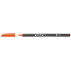 stylo fin noir capuchon orange