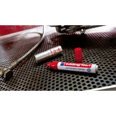 Marqueur permanent Edding N°1 rouge lot de 10