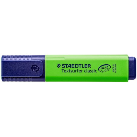 Surligneur vert Staedtler capuchon bleu