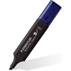 surligneur noir capuchon bleu Staedtler
