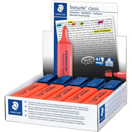 Surligneur Staedtler Textsurfer Classic rouge lot de 10