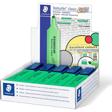 Surligneur Staedtler Textsurfer Classic vert lot de 10