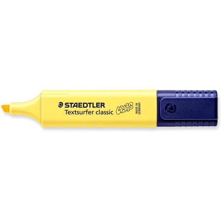 Surligneur jaune Staedtler capuchon bleu