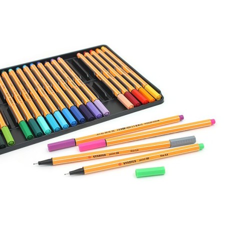 Stabilo Point 88 marqueurs lot de 25 couleurs assorties