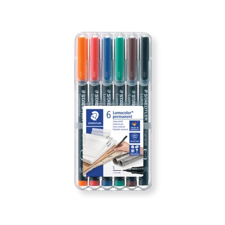 Lot 6 marqueurs permanents Staedtler