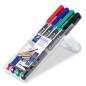 Marqueurs permanents Staedtler Lumocolor lot de 4 couleurs Marqueurs permanents Staedtler Lumocolor lot de 4 couleurs