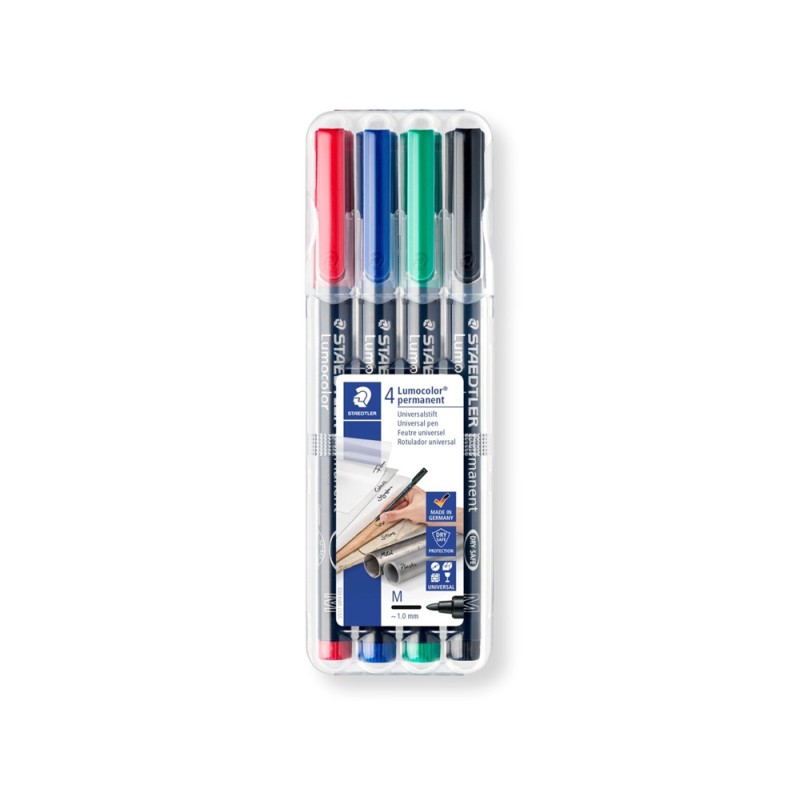 Marqueurs permanents Staedtler lot de 4 couleurs assorties