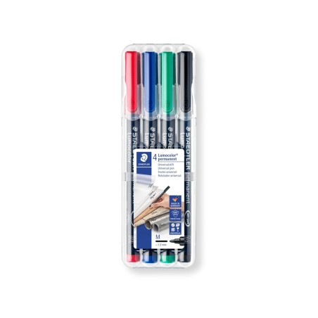 marqueurs permanents Staedtler quatre couleurs